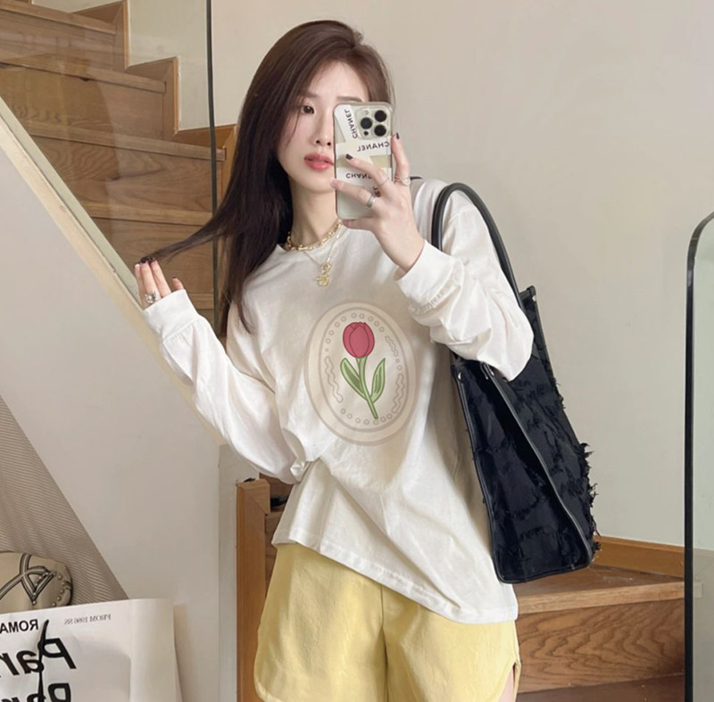 Yellow Winter Clothing - Women'S Sweat-Shirts Vintage Clothing Art Spliced
