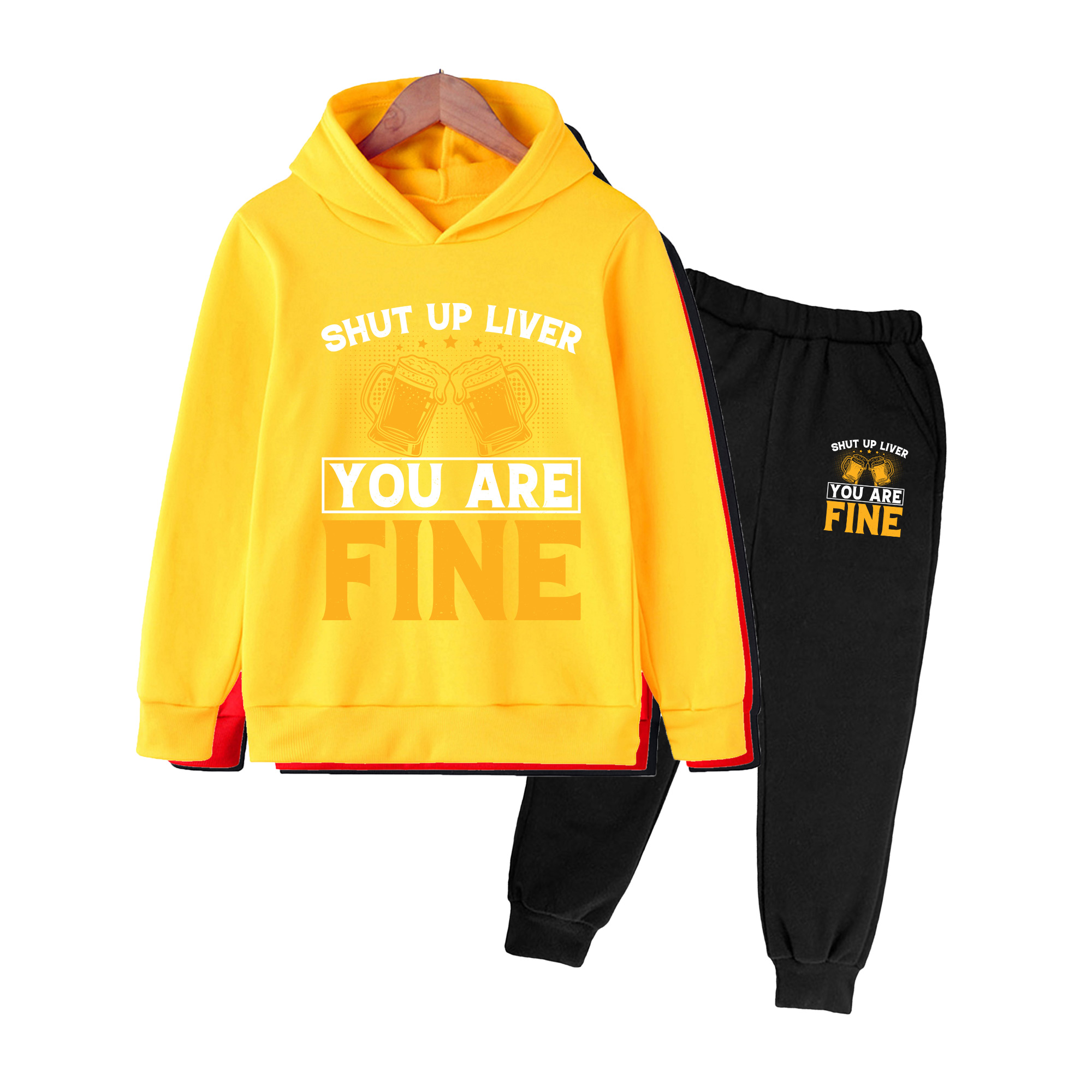Kids Hoodie & Sweatpants Set,  - Yellow Winter Clothing review and price