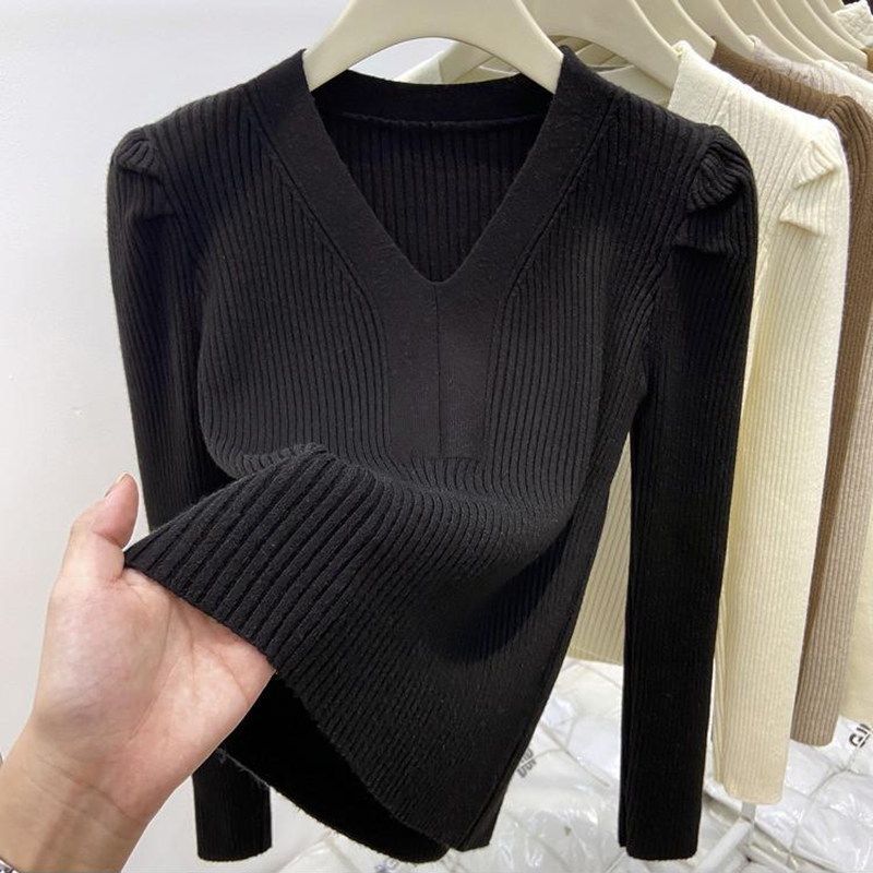 Elegant V Neck Winter Basics S - Winter Clothing Factory Outlet review and price