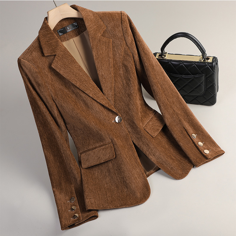 Yellow Gold Velvet Blazer Wome - Yellow Winter Clothing review and price