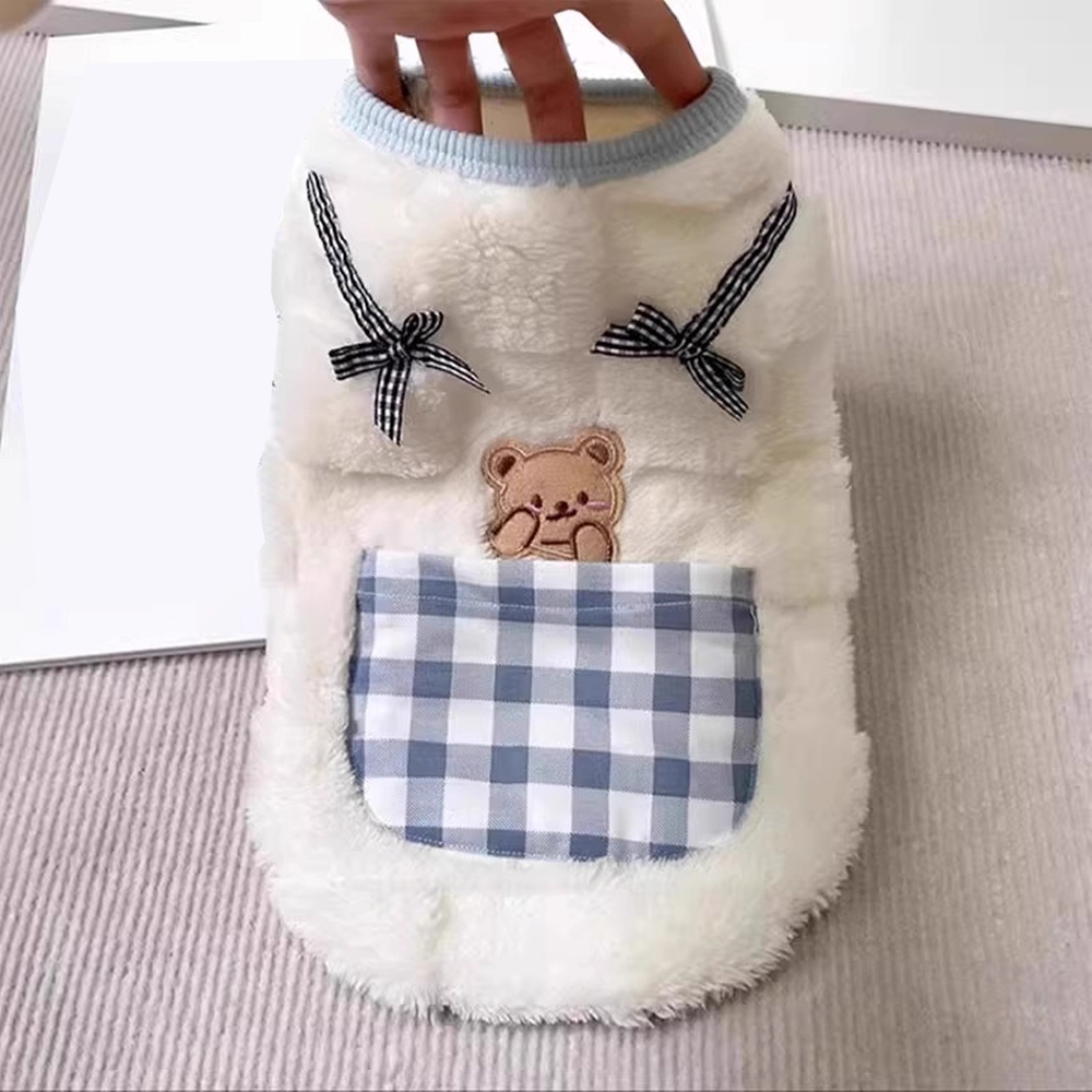 Cute Plush Cat Vest Winter War - Winter Clothing For Dogs review and price