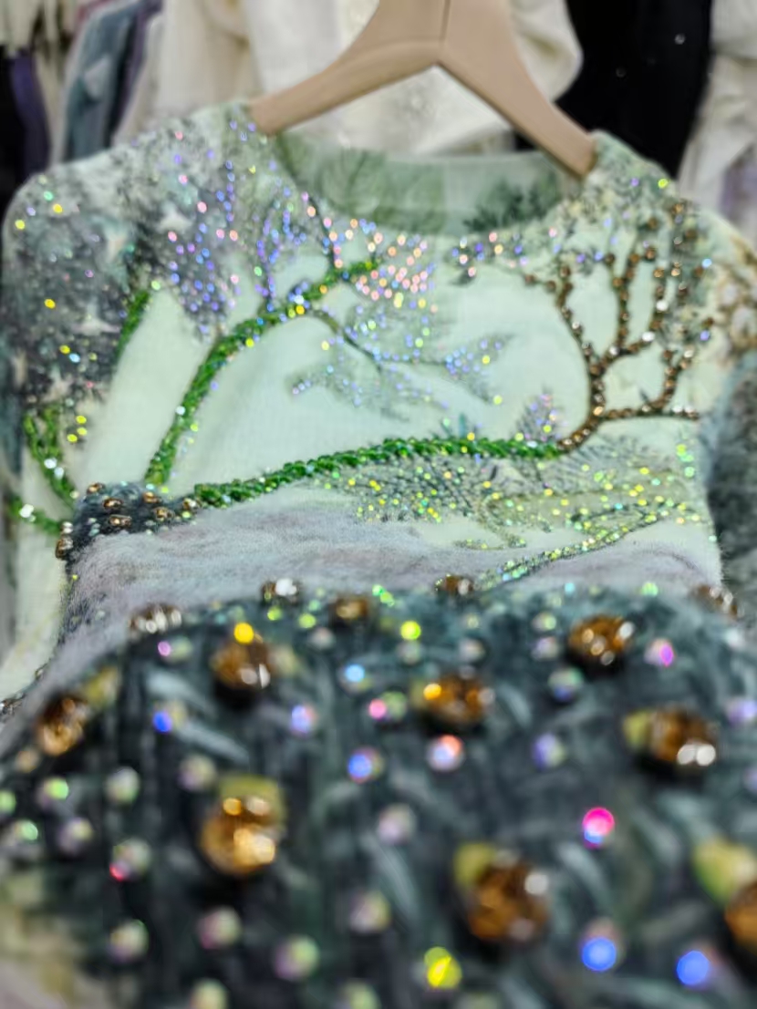 Real Photos Sparkling Crystal  - Winter Clothing Factory Outlet review and price