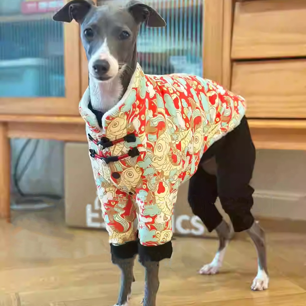 Chinese Knot Buckle Fleece Jac - Winter Clothing For Dogs review and price